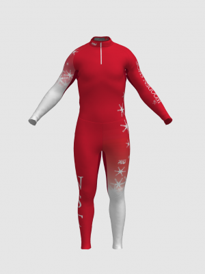 Podiumwear Unisex Silver Two-Piece Race Suit