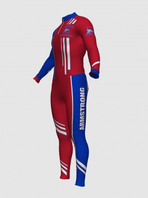 Podiumwear Unisex Silver Two-Piece Race Suit