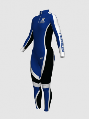 Podiumwear Women's Silver Two-Piece Race Suit