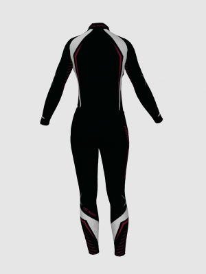 Podiumwear Women's Silver Two-Piece Race Suit