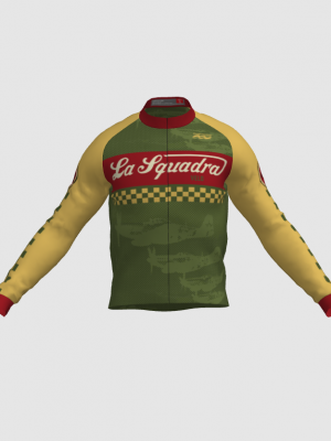 Podiumwear Men's Gold Merino Wool Long Sleeve Jersey