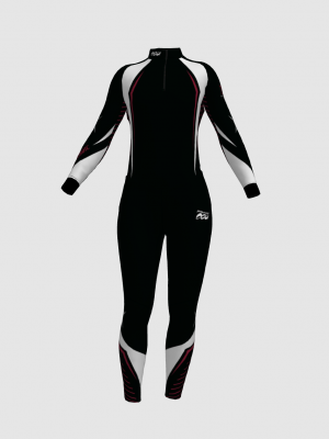 Podiumwear Women's Silver Two-Piece Race Suit