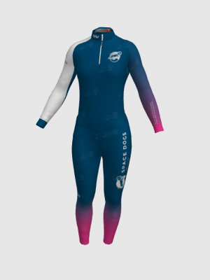 Podiumwear Women's Silver Two-Piece Race Suit