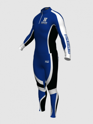 Podiumwear Unisex Silver Two-Piece Race Suit