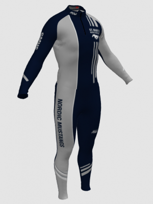 Podiumwear Unisex Silver Two-Piece Race Suit