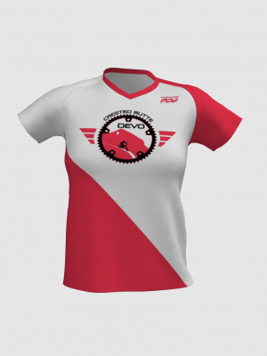 Podiumwear Women's Silver Short Sleeve MTB Jersey - NEW FABRIC 2025!