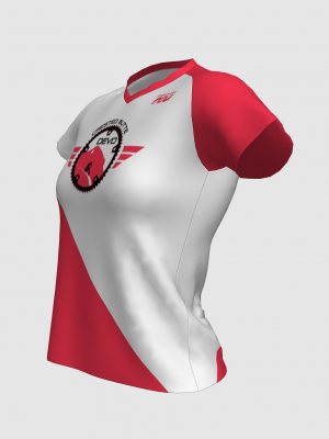 Podiumwear Women's Silver Short Sleeve MTB Jersey - NEW FABRIC 2025!