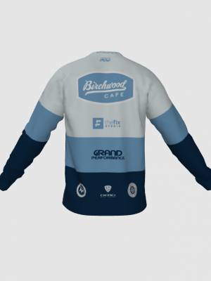 Podiumwear Unisex Silver Long Sleeve Tech Tee - New Fabric 2025!
