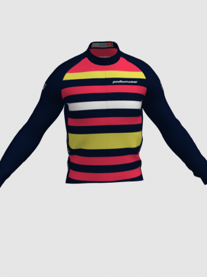 Podiumwear Men's Gold Merino Wool Long Sleeve Jersey