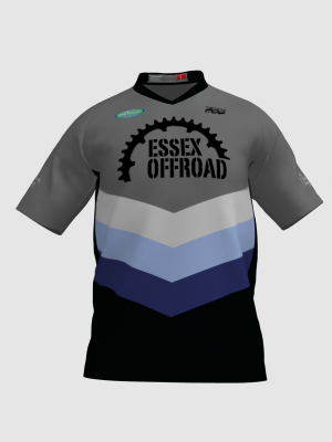 Podiumwear Men's Silver Short Sleeve MTB Jersey - New Fabric 2025!