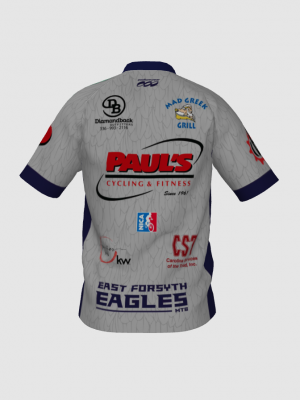 Podiumwear Men's Silver Short Sleeve MTB Jersey - New Fabric 2025!