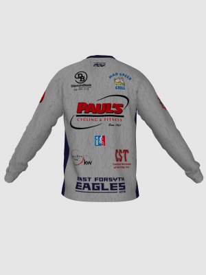 Podiumwear Unisex Silver Long Sleeve Tech Tee - New Fabric 2025!