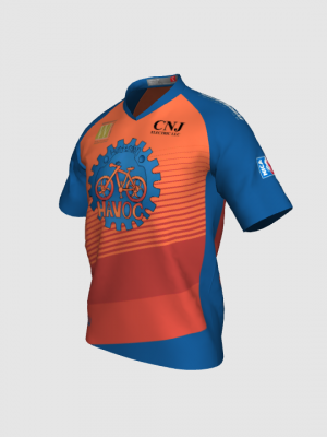 Podiumwear Men's Silver Short Sleeve MTB Jersey - New Fabric 2025!