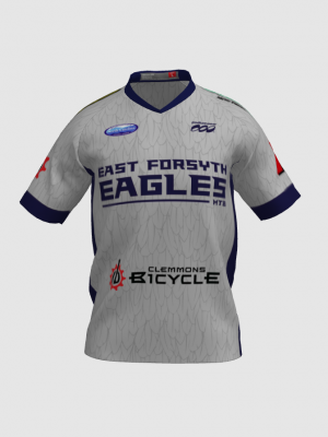 Podiumwear Men's Silver Short Sleeve MTB Jersey - New Fabric 2025!