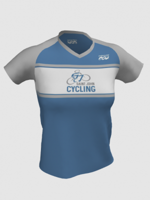 Podiumwear Women's Silver Short Sleeve MTB Jersey - NEW FABRIC 2025!