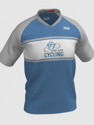 Podiumwear Men's Silver Short Sleeve MTB Jersey - New Fabric 2025!