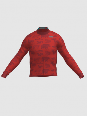 Podiumwear Men's Gold Merino Wool Long Sleeve Jersey