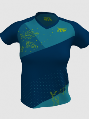 Podiumwear Women's Silver Short Sleeve MTB Jersey - NEW FABRIC 2025!