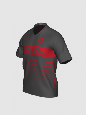 Podiumwear Men's Silver Short Sleeve MTB Jersey - New Fabric 2025!