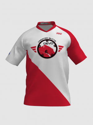 Podiumwear Men's Silver Short Sleeve MTB Jersey - New Fabric 2025!