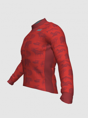 Podiumwear Men's Gold Merino Wool Long Sleeve Jersey