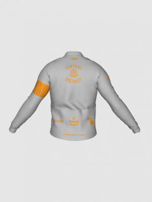 Podiumwear Men's Gold Merino Wool Long Sleeve Jersey