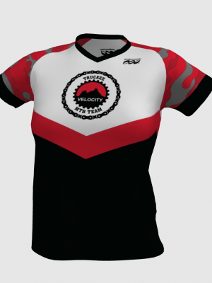 Podiumwear Women's Silver Short Sleeve MTB Jersey - NEW FABRIC 2025!