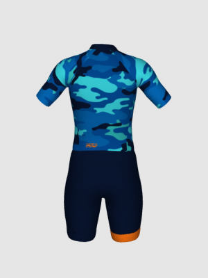 Podiumwear Men's Short Sleeve Skinsuit with Pockets