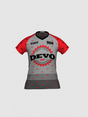 Podiumwear Women's Silver Short Sleeve MTB Jersey - NEW FABRIC 2025!