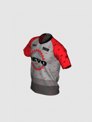 Podiumwear Men's Silver Short Sleeve MTB Jersey - New Fabric 2025!