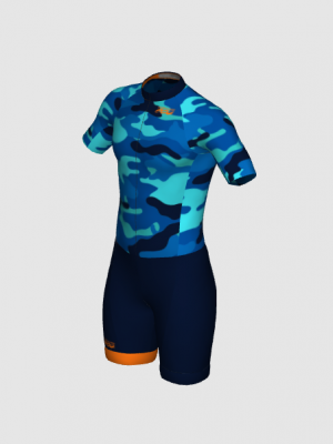 Podiumwear Men's Short Sleeve Skinsuit with Pockets