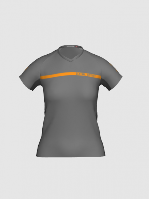 Podiumwear Women's Silver Short Sleeve MTB Jersey - NEW FABRIC 2025!