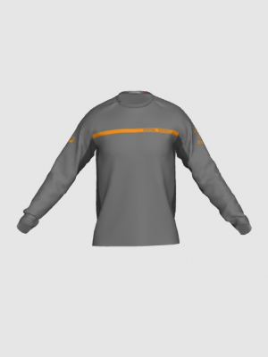 Podiumwear Unisex Silver Long Sleeve Tech Tee - New Fabric 2025!