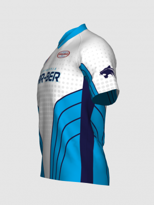 Podiumwear Men's Silver Short Sleeve MTB Jersey - New Fabric 2025!