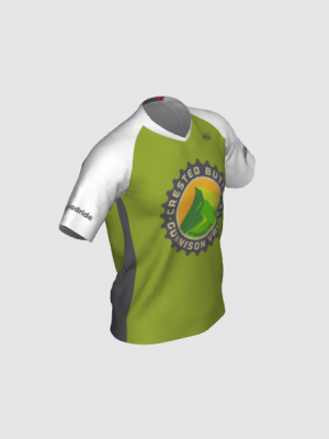 Podiumwear Men's Silver Short Sleeve MTB Jersey - New Fabric 2025!