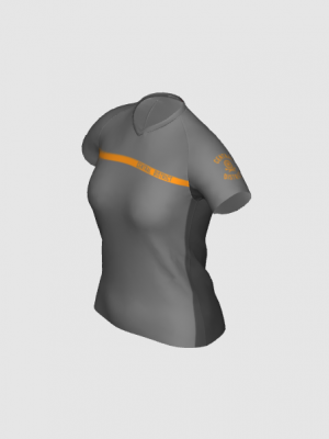 Podiumwear Women's Silver Short Sleeve MTB Jersey - NEW FABRIC 2025!
