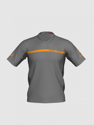 Podiumwear Men's Silver Short Sleeve MTB Jersey - New Fabric 2025!