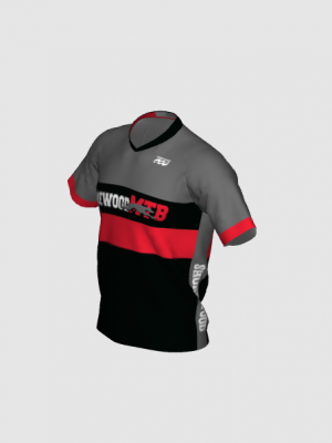 Podiumwear Men's Silver Short Sleeve MTB Jersey - New Fabric 2025!