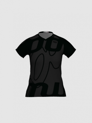 Podiumwear Women's Silver Short Sleeve MTB Jersey - NEW FABRIC 2025!