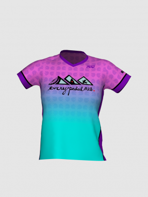 Podiumwear Women's Silver Short Sleeve MTB Jersey - NEW FABRIC 2025!