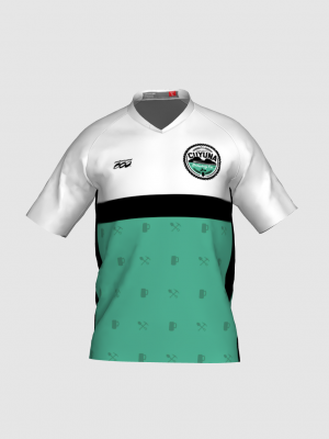Podiumwear Men's Silver Short Sleeve MTB Jersey - New Fabric 2025!