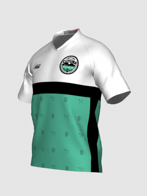 Podiumwear Men's Silver Short Sleeve MTB Jersey - New Fabric 2025!