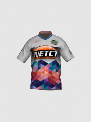 Podiumwear Men's Silver Short Sleeve MTB Jersey - New Fabric 2025!