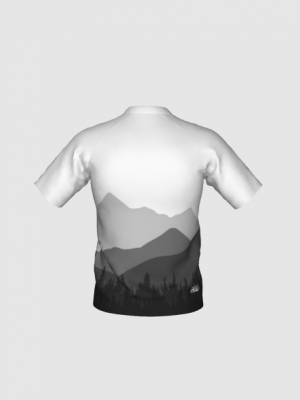 Podiumwear Men's Silver Short Sleeve MTB Jersey - New Fabric 2025!