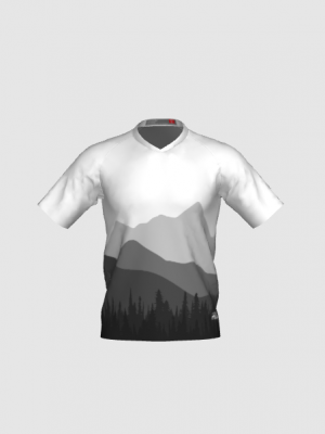 Podiumwear Men's Silver Short Sleeve MTB Jersey - New Fabric 2025!