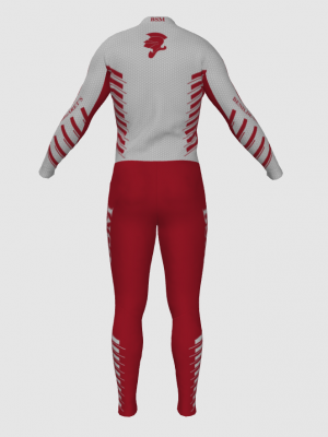 Podiumwear Unisex Silver Two-Piece Race Suit