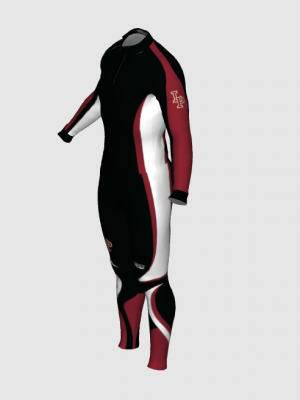 Podiumwear Unisex Silver Two-Piece Race Suit