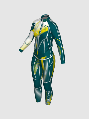 Podiumwear Women's Gold Two-Piece Race Suit