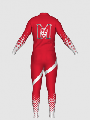 Podiumwear Unisex Silver Two-Piece Race Suit