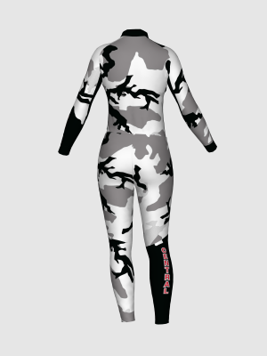 Podiumwear Women's Silver Two-Piece Race Suit